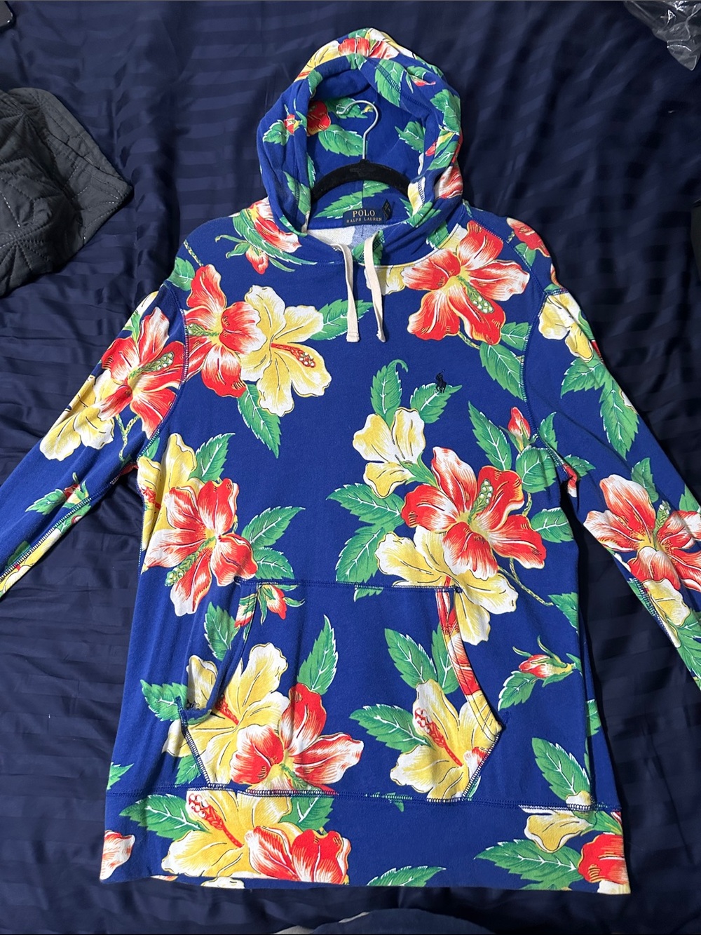 Polo by Ralph Lauren Navy Floral Pullover Hoodie